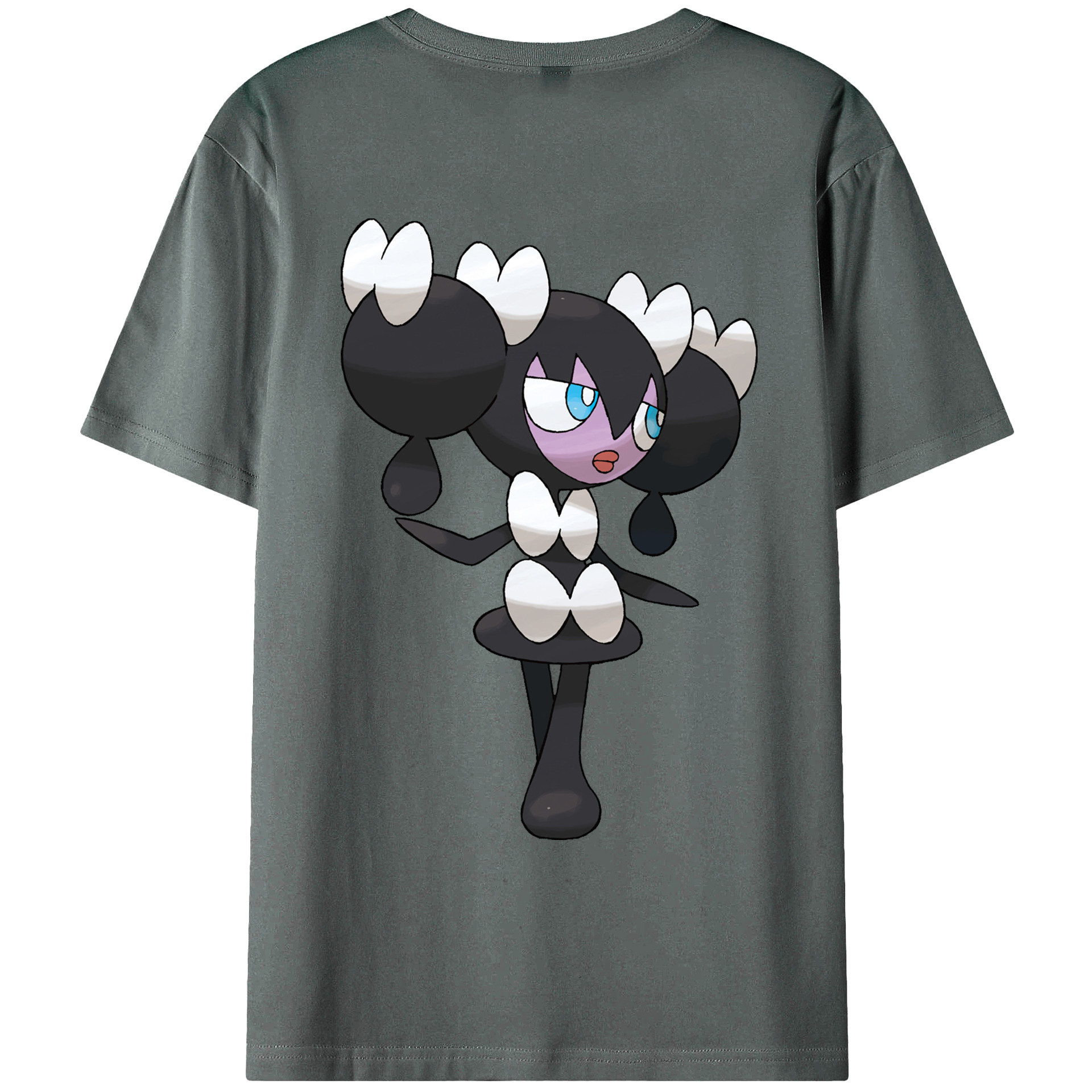 （画像用） ポケットモンスター Pokémon 綿100％ メンズ半袖Tシャツ（バックプリント） 通気性